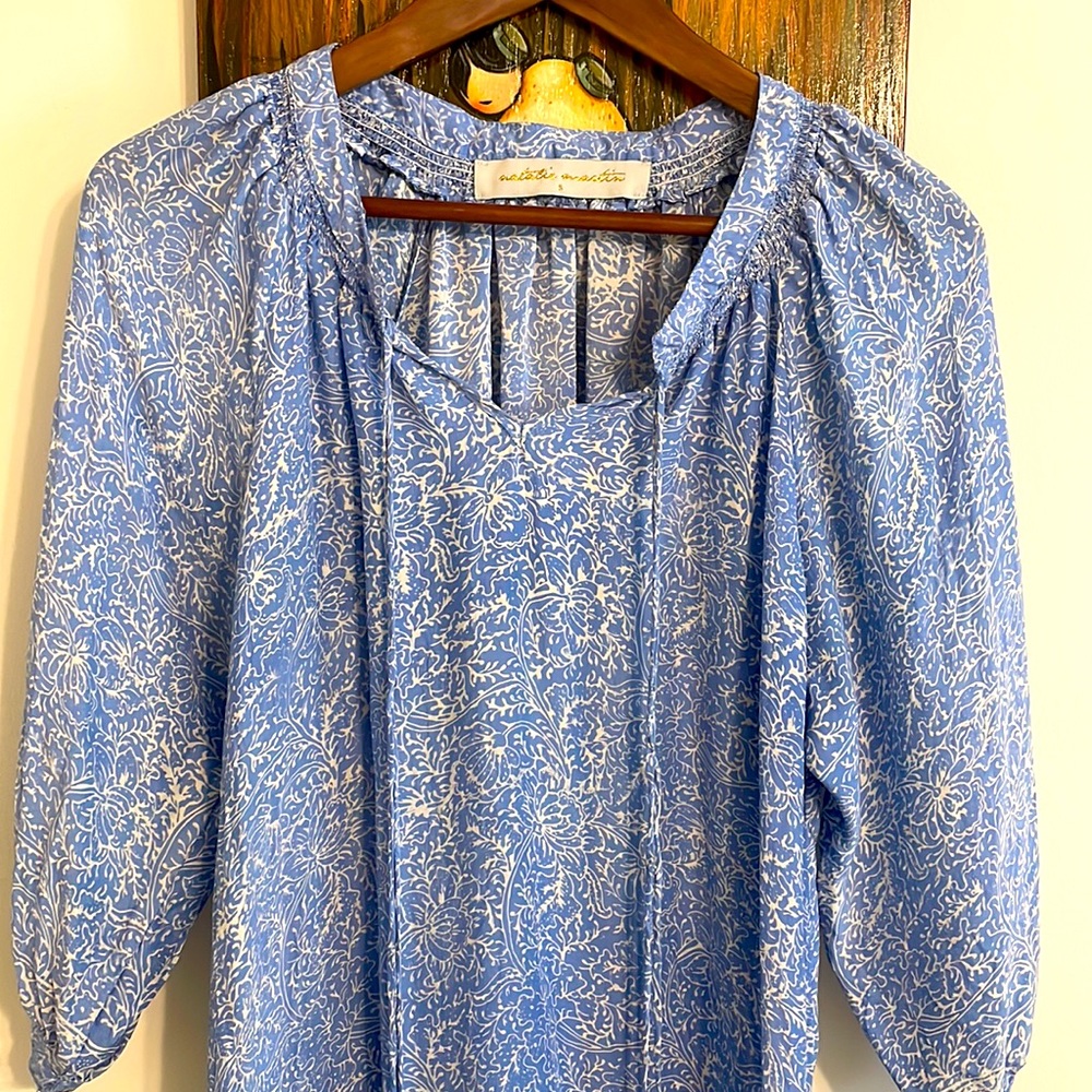 Natalie Martin long sleeved baby blue dress small